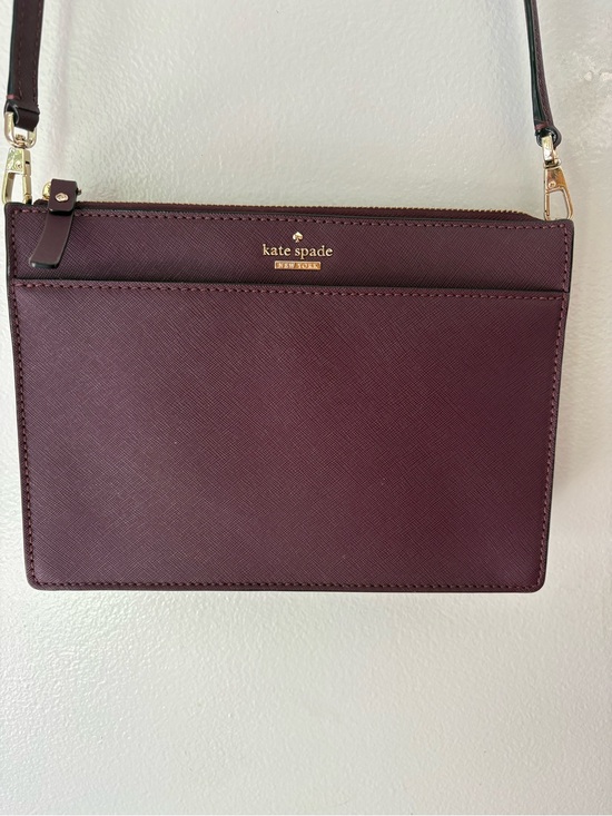 kate spade Handbags - Kate Spade Plum Saffiano Crossbody with Gold Hardware